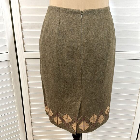 LOFT Pencil Skirt Size 4 Wool Blend Beige Tan NWOT * - Picture 3 of 12